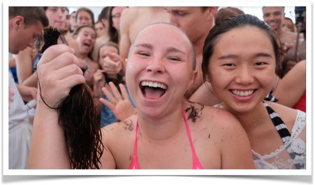 Corey Miller Shaving Her Head During Semester at Sea