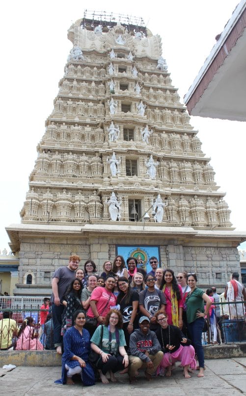 Brittney with her study abroad group in India